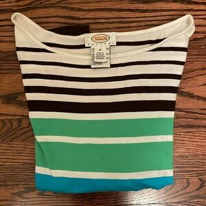 Women’s Talbots brand T-shirt w/3/4 sleeves. Size M Petite. 100% cotton.
